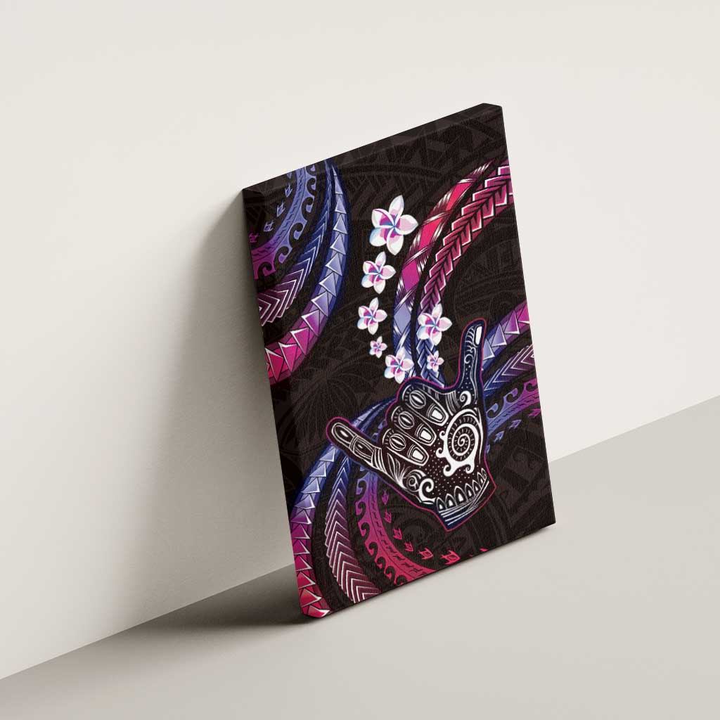 Hawaii Shaka Sign Canvas Wall Art Fantastic Frangipani Sweet Vibes