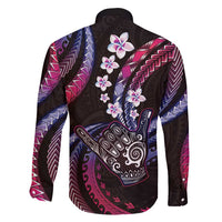 Hawaii Shaka Sign Family Matching Long Sleeve Bodycon Dress and Hawaiian Shirt Fantastic Frangipani Sweet Vibes LT01 - Polynesian Pride