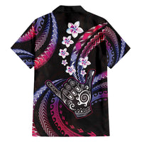 Hawaii Shaka Sign Family Matching Off Shoulder Short Dress and Hawaiian Shirt Fantastic Frangipani Sweet Vibes LT01 - Polynesian Pride