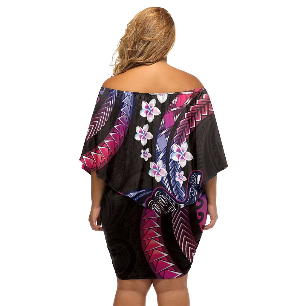 Hawaii Shaka Sign Family Matching Off Shoulder Short Dress and Hawaiian Shirt Fantastic Frangipani Sweet Vibes LT01 - Polynesian Pride