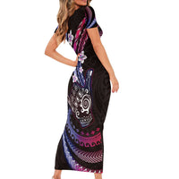 Hawaii Shaka Sign Family Matching Short Sleeve Bodycon Dress and Hawaiian Shirt Fantastic Frangipani Sweet Vibes LT01 - Polynesian Pride