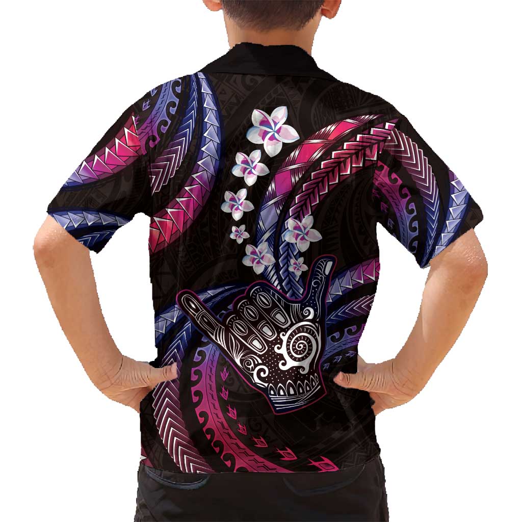 Hawaii Shaka Sign Family Matching Summer Maxi Dress and Hawaiian Shirt Fantastic Frangipani Sweet Vibes LT01 - Polynesian Pride