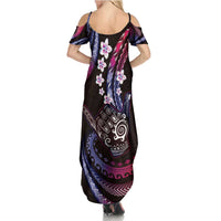 Hawaii Shaka Sign Family Matching Summer Maxi Dress and Hawaiian Shirt Fantastic Frangipani Sweet Vibes LT01 - Polynesian Pride