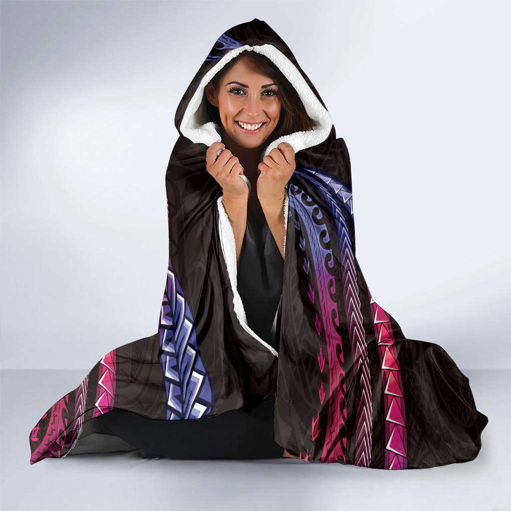 Hawaii Shaka Sign Hooded Blanket Fantastic Frangipani Sweet Vibes