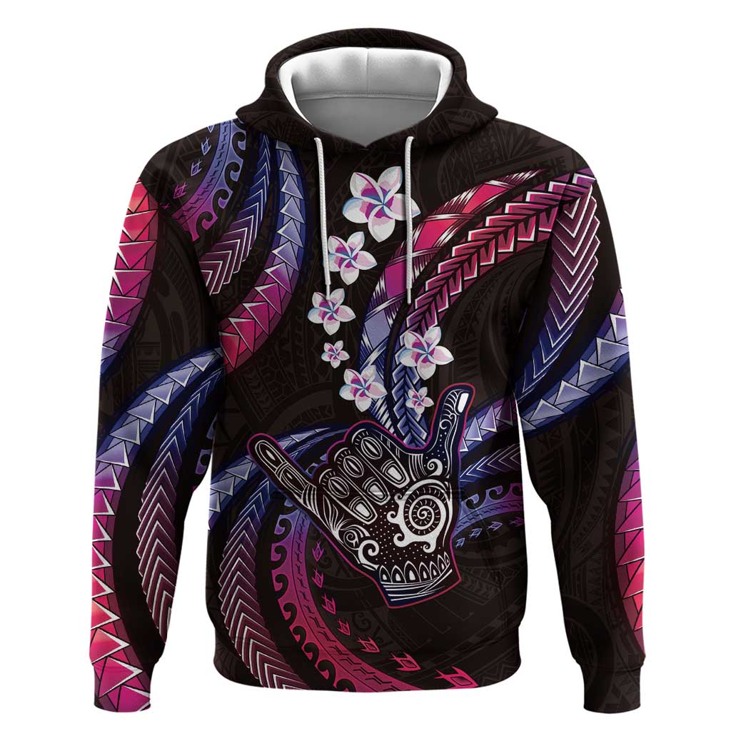 Hawaii Shaka Sign Hoodie Fantastic Frangipani Sweet Vibes