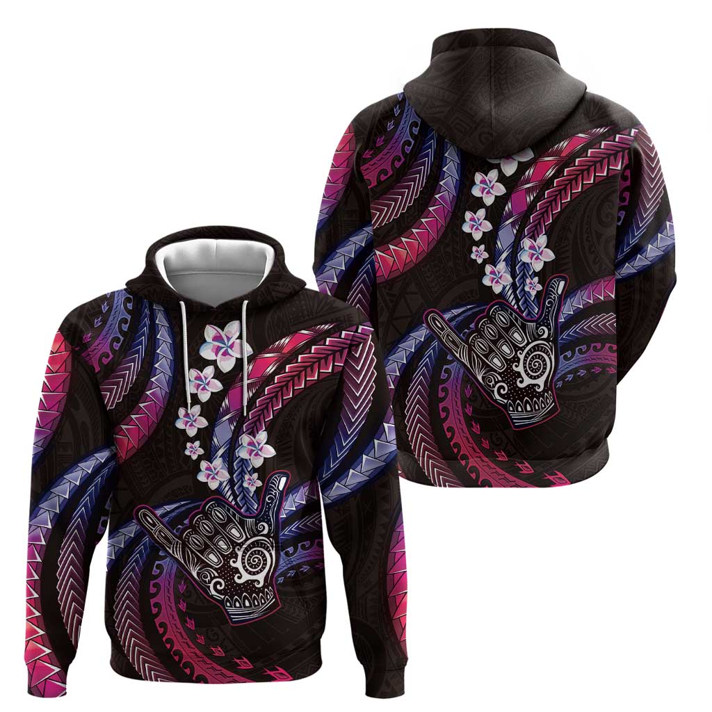 Hawaii Shaka Sign Hoodie Fantastic Frangipani Sweet Vibes