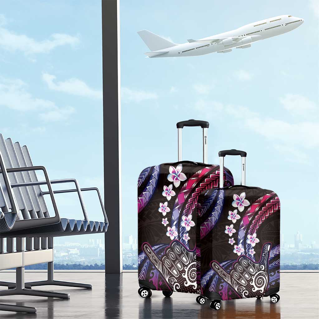 Hawaii Shaka Sign Luggage Cover Fantastic Frangipani Sweet Vibes