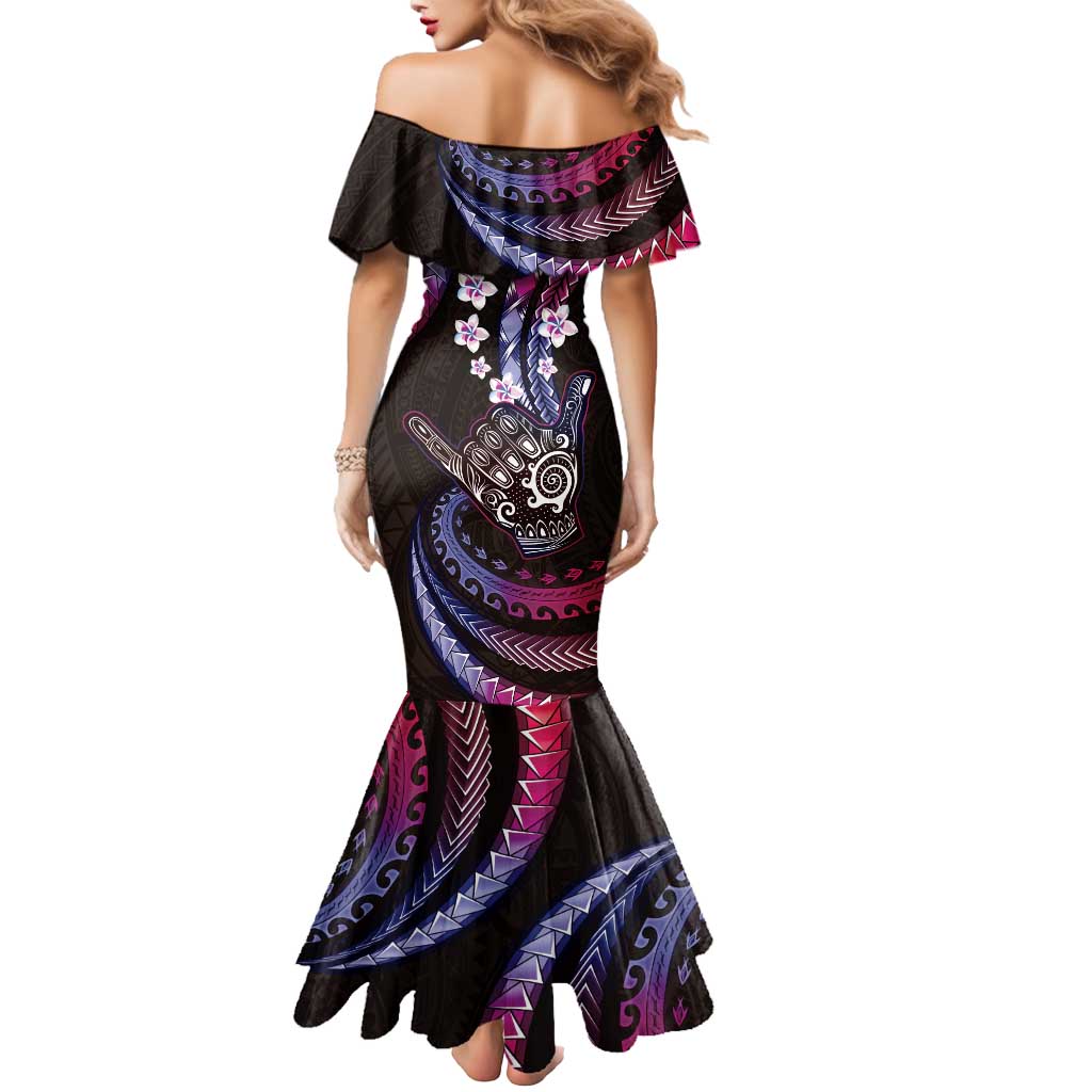 Hawaii Shaka Sign Mermaid Dress Fantastic Frangipani Sweet Vibes