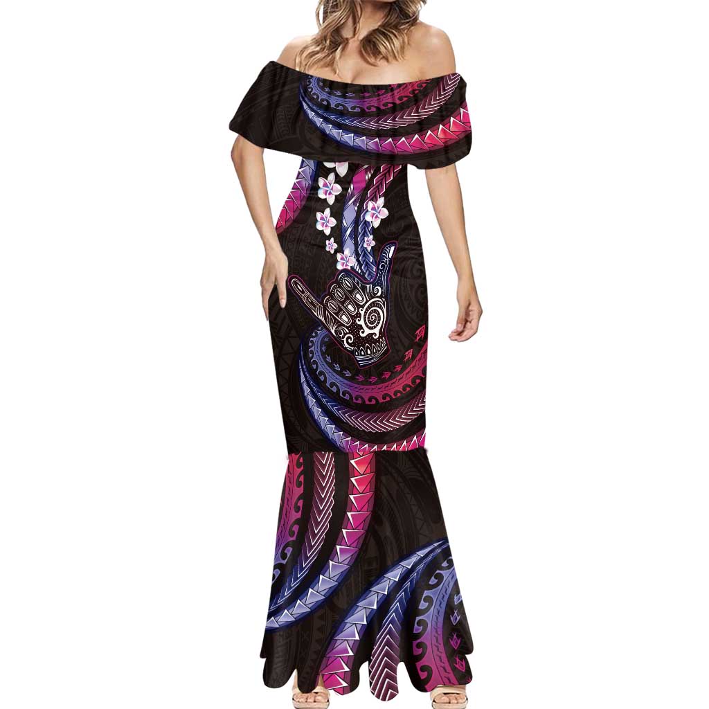 Hawaii Shaka Sign Mermaid Dress Fantastic Frangipani Sweet Vibes