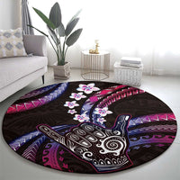 Hawaii Shaka Sign Round Carpet Fantastic Frangipani Sweet Vibes LT01 - Polynesian Pride
