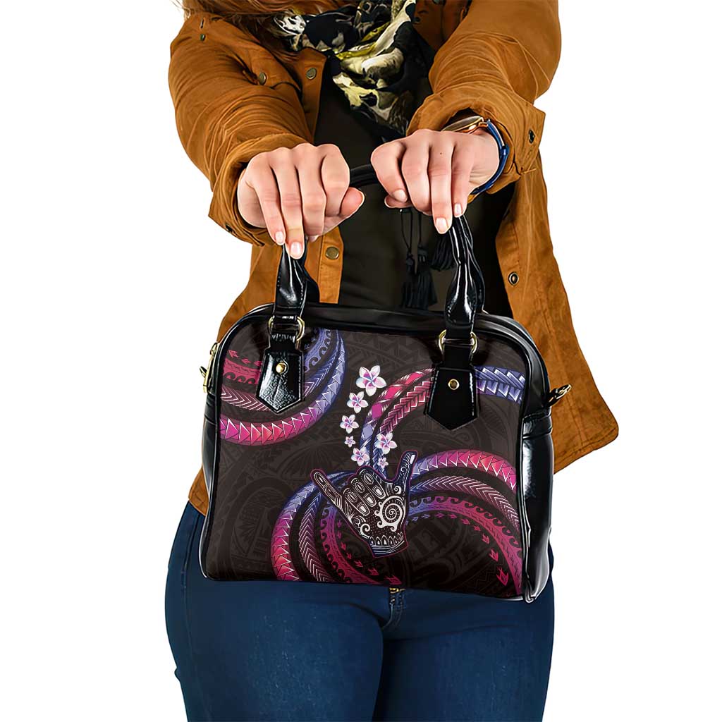 Hawaii Shaka Sign Shoulder Handbag Fantastic Frangipani Sweet Vibes LT01 One Size Pink - Polynesian Pride