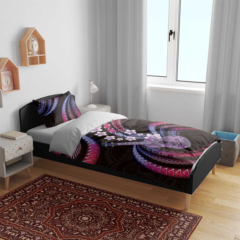 Hawaiian Ukulele Bedding Set Sweet Dream Fantastic Plumeria