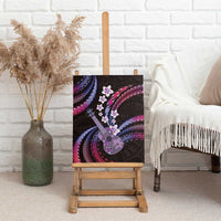 Hawaiian Ukulele Canvas Wall Art Sweet Dream Fantastic Plumeria
