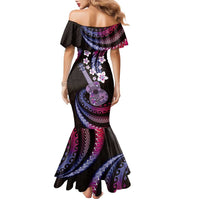 Hawaiian Ukulele Family Matching Mermaid Dress and Hawaiian Shirt Sweet Dream Fantastic Plumeria LT01 - Polynesian Pride