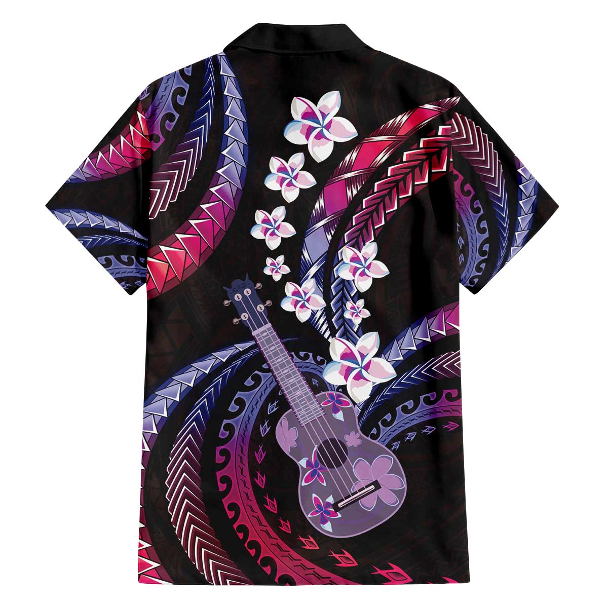 Hawaiian Ukulele Family Matching Off The Shoulder Long Sleeve Dress and Hawaiian Shirt Sweet Dream Fantastic Plumeria LT01 - Polynesian Pride