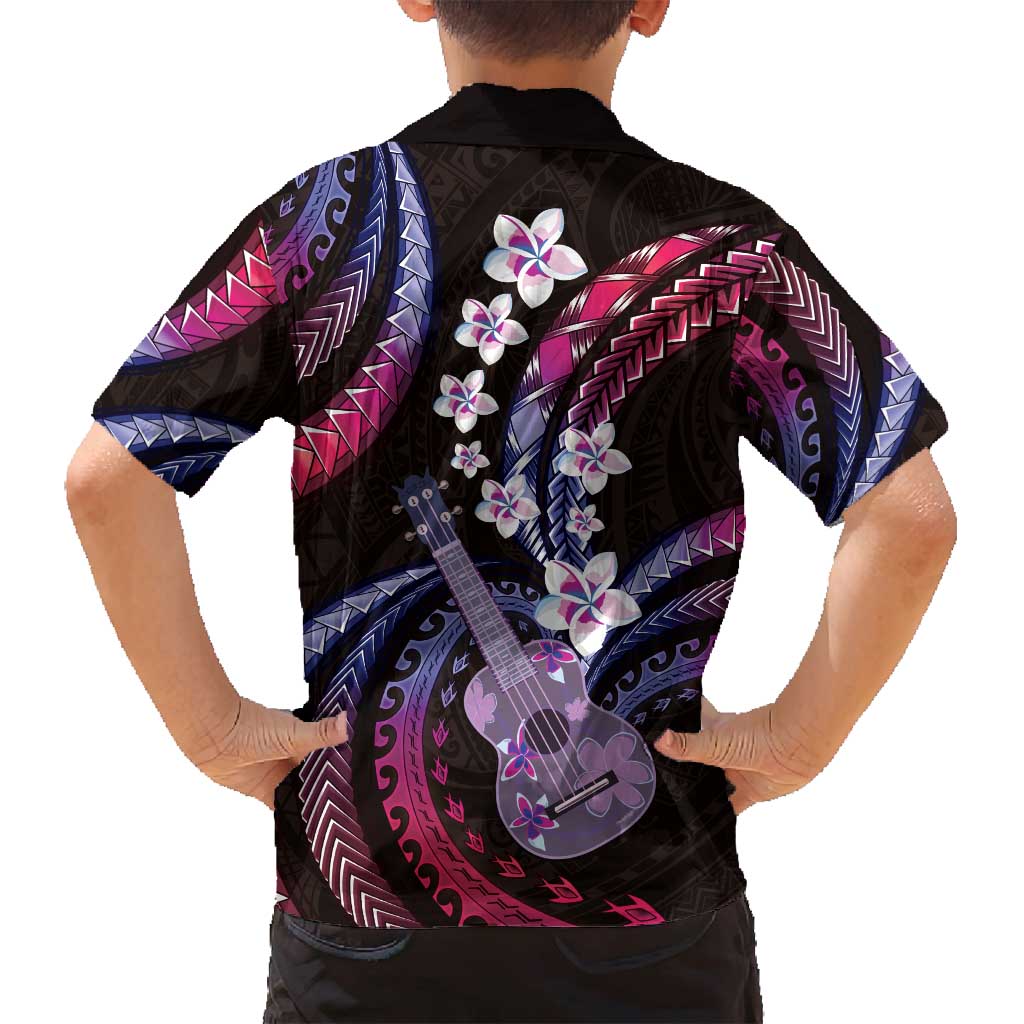 Hawaiian Ukulele Family Matching Summer Maxi Dress and Hawaiian Shirt Sweet Dream Fantastic Plumeria LT01 - Polynesian Pride