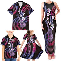 Hawaiian Ukulele Family Matching Tank Maxi Dress and Hawaiian Shirt Sweet Dream Fantastic Plumeria LT01 - Polynesian Pride