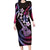 Hawaiian Ukulele Long Sleeve Bodycon Dress Sweet Dream Fantastic Plumeria