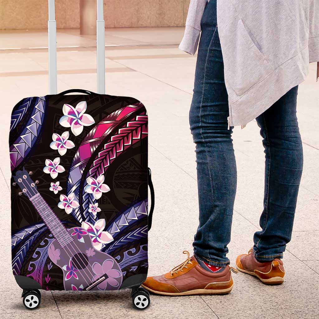 Hawaiian Ukulele Luggage Cover Sweet Dream Fantastic Plumeria