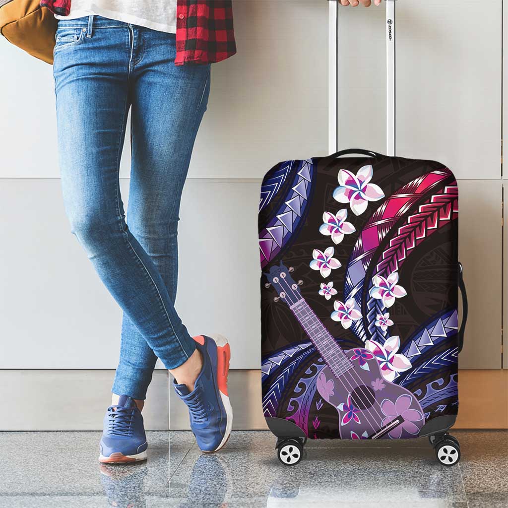 Hawaiian Ukulele Luggage Cover Sweet Dream Fantastic Plumeria