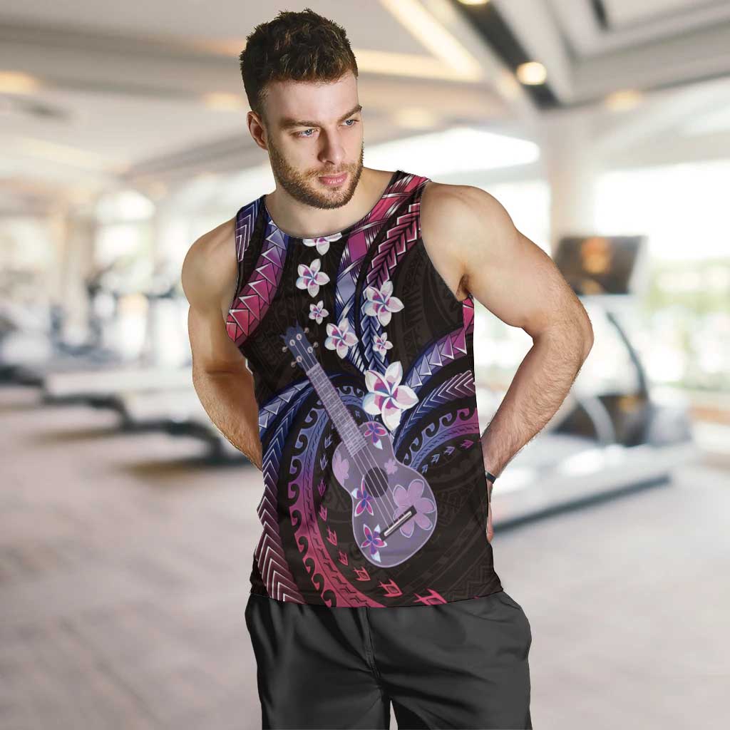 Hawaiian Ukulele Men Tank Top Sweet Dream Fantastic Plumeria