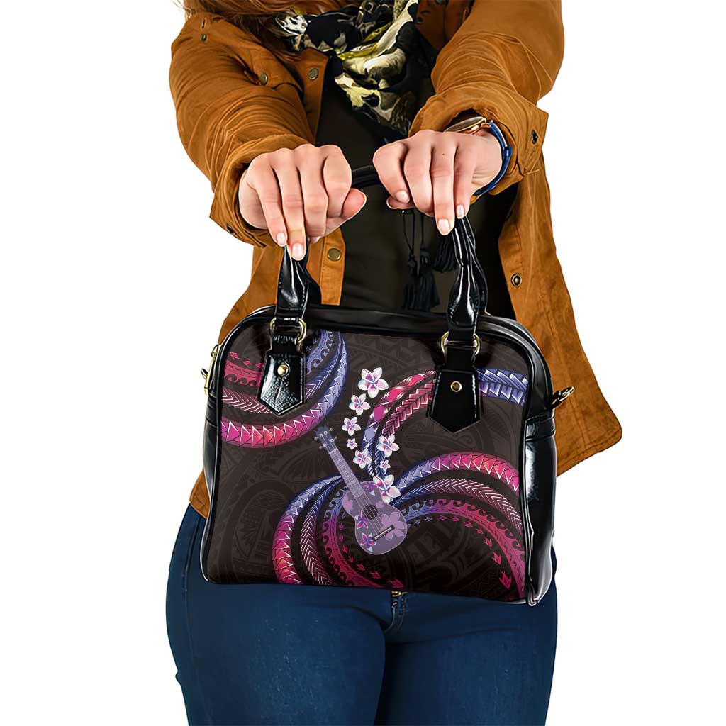 Hawaiian Ukulele Shoulder Handbag Sweet Dream Fantastic Plumeria