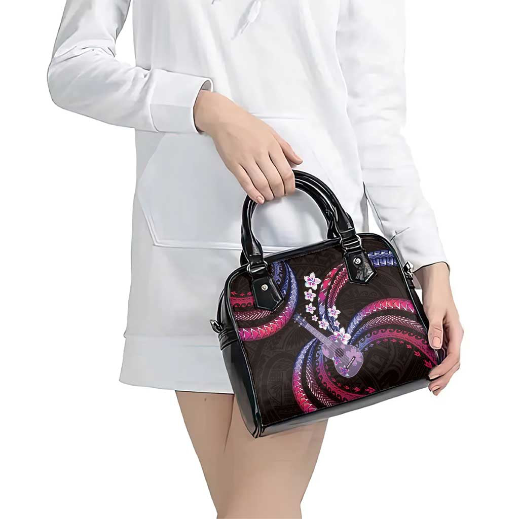 Hawaiian Ukulele Shoulder Handbag Sweet Dream Fantastic Plumeria