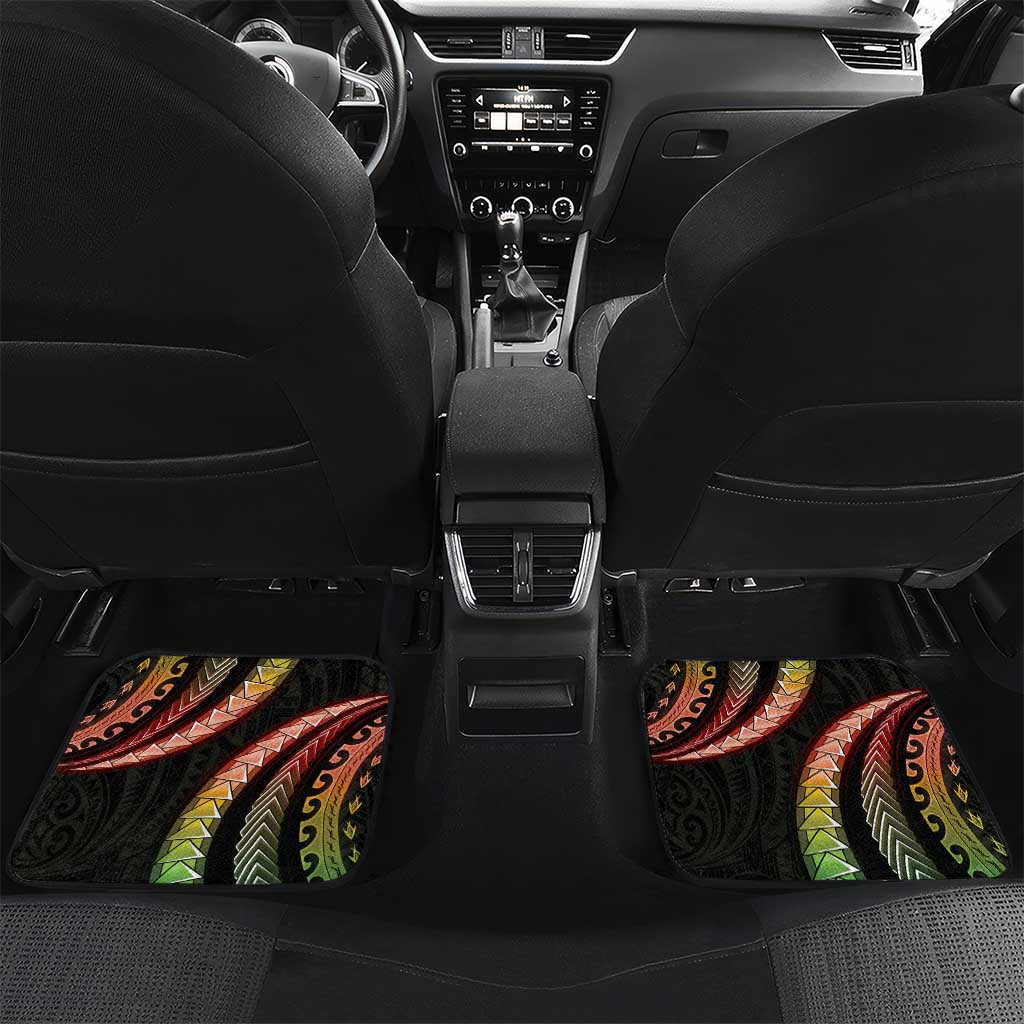 Hawaii Turtles Plumeria Car Mats Reggae Polynesian Pattern