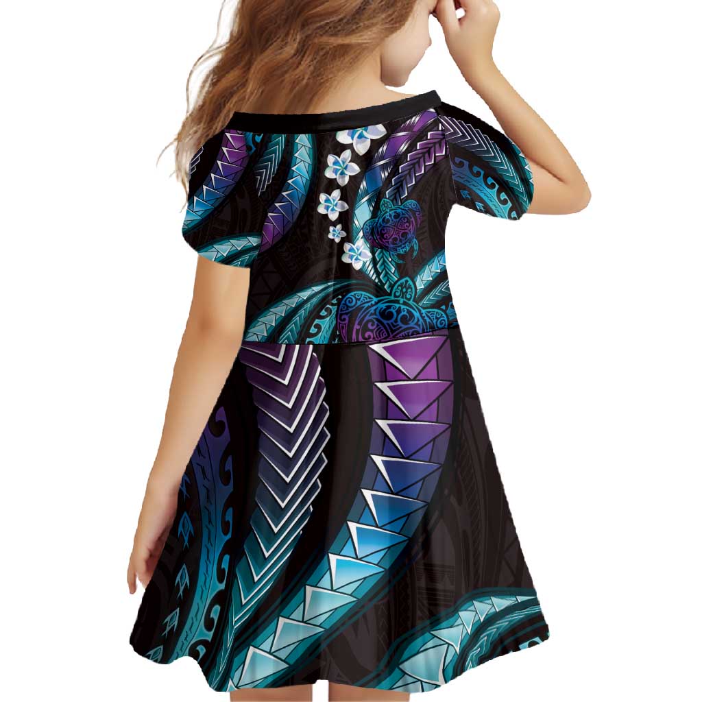 Hawaii Turtles Plumeria Family Matching Tank Maxi Dress and Hawaiian Shirt Amethyst Gradient Polynesian Pattern