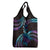 Hawaii Turtles Plumeria Grocery Bag Amethyst Gradient Polynesian Pattern