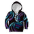 Hawaii Turtles Plumeria Kid Hoodie Amethyst Gradient Polynesian Pattern