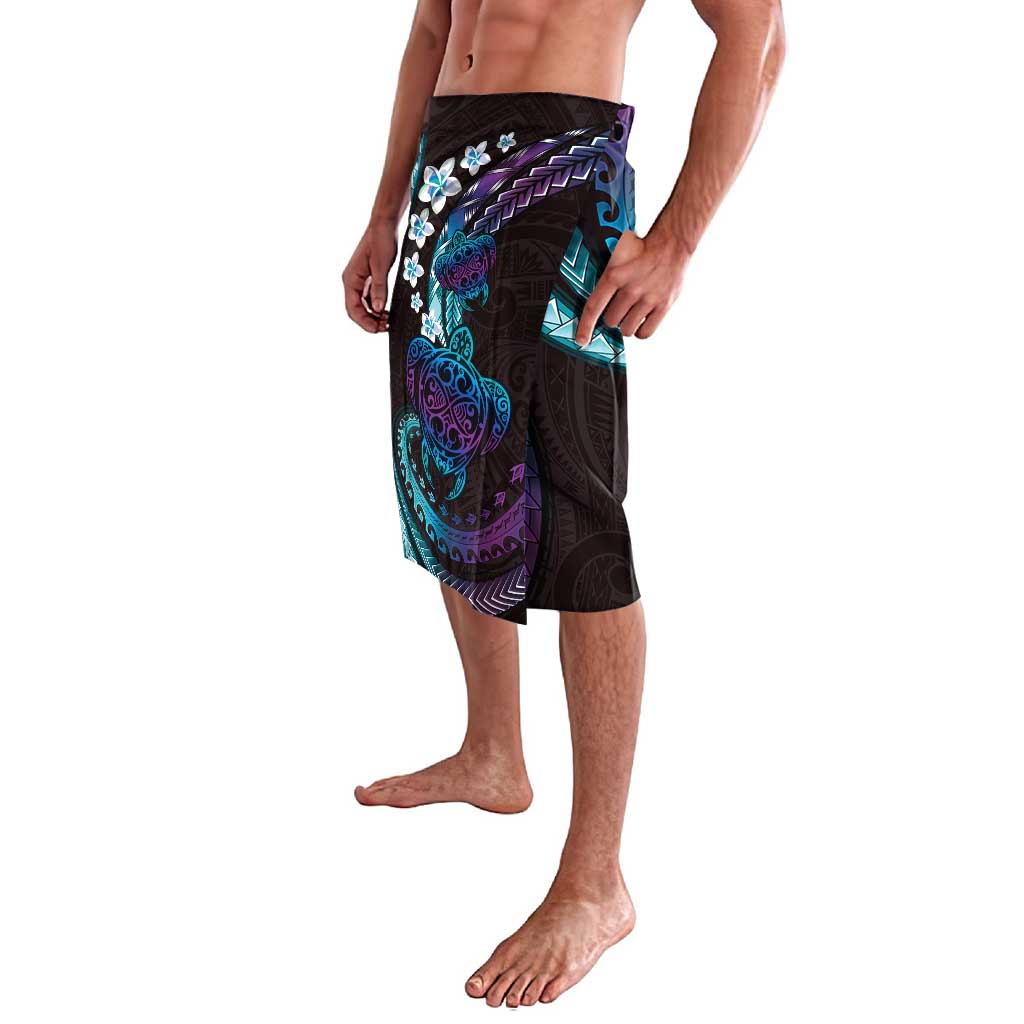 Hawaii Turtles Plumeria Lavalava Amethyst Gradient Polynesian Pattern