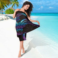 Hawaii Turtles Plumeria Sarong Amethyst Gradient Polynesian Pattern