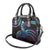 Hawaii Turtles Plumeria Shoulder Handbag Amethyst Gradient Polynesian Pattern