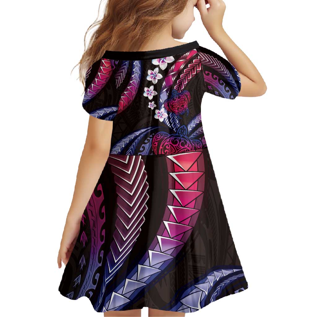 Hawaii Turtles Plumeria Family Matching Mermaid Dress and Hawaiian Shirt Sweet Gradient Polynesian Pattern