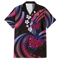 Hawaii Turtles Plumeria Hawaiian Shirt Sweet Gradient Polynesian Pattern