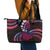 Hawaii Turtles Plumeria Leather Tote Bag Sweet Gradient Polynesian Pattern