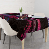 Hawaii Turtles Plumeria Tablecloth Sweet Gradient Polynesian Pattern