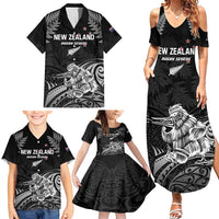 Custom New Zealand 2024 Rugby Family Matching Summer Maxi Dress and Hawaiian Shirt Silver Fern Aotearoa Kiwi LT01 - Polynesian Pride