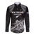 Custom New Zealand 2024 Rugby Long Sleeve Button Shirt Silver Fern Aotearoa Kiwi