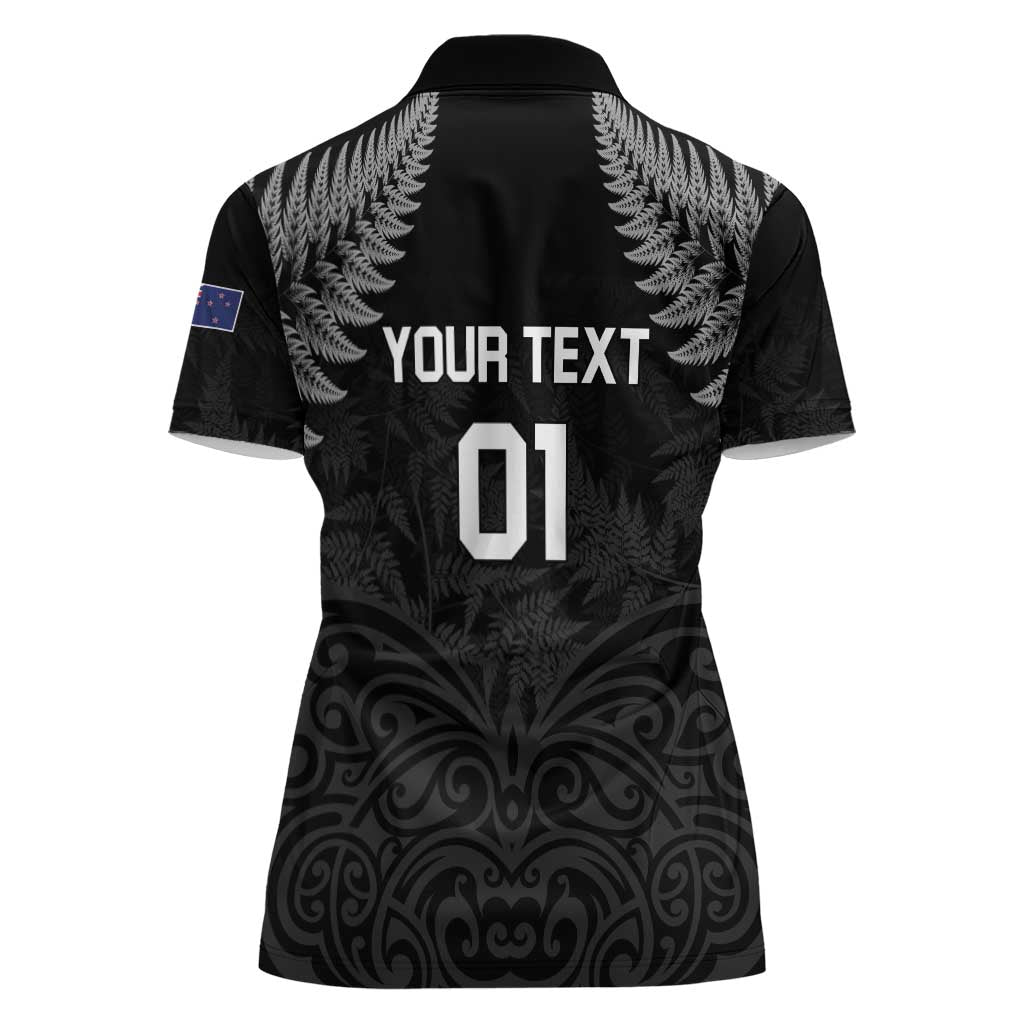 Custom New Zealand 2024 Rugby Women Polo Shirt Silver Fern Aotearoa Kiwi LT01 - Polynesian Pride