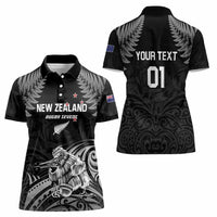 Custom New Zealand 2024 Rugby Women Polo Shirt Silver Fern Aotearoa Kiwi LT01 - Polynesian Pride