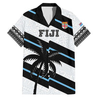 Custom Fiji 2024 Rugby Family Matching Mermaid Dress and Hawaiian Shirt Fijian Tapa Pattern LT01 Dad's Shirt - Short Sleeve White - Polynesian Pride