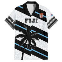 Custom Fiji 2024 Rugby Family Matching Off The Shoulder Long Sleeve Dress and Hawaiian Shirt Fijian Tapa Pattern LT01 Dad's Shirt - Short Sleeve White - Polynesian Pride