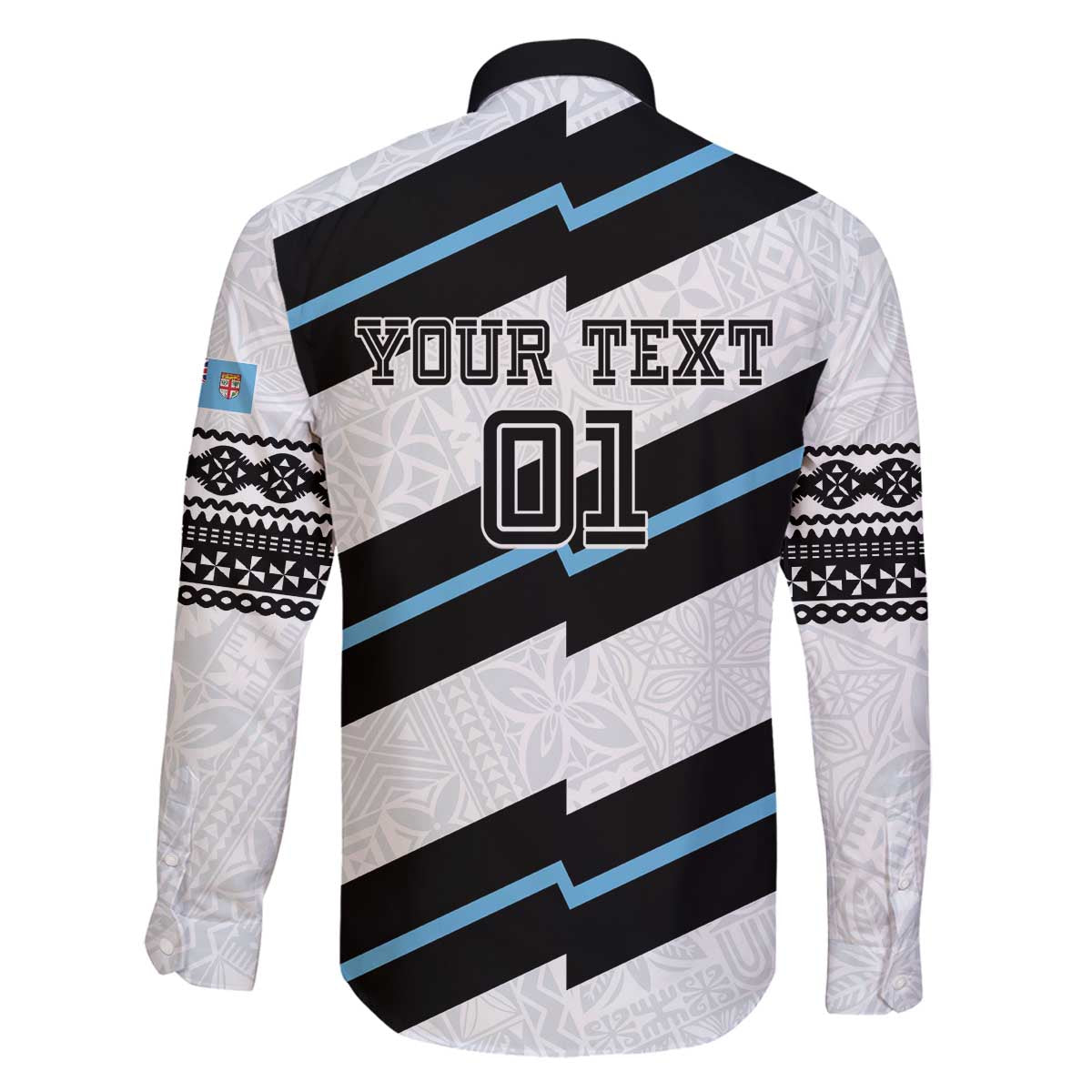 Custom Fiji 2024 Rugby Family Matching Off The Shoulder Long Sleeve Dress and Hawaiian Shirt Fijian Tapa Pattern LT01 - Polynesian Pride