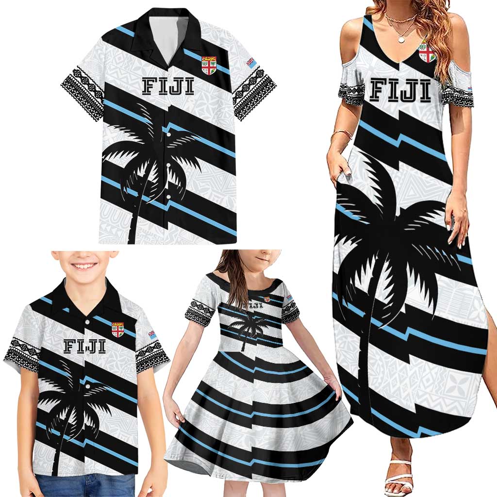 Custom Fiji 2024 Rugby Family Matching Summer Maxi Dress and Hawaiian Shirt Fijian Tapa Pattern LT01 - Polynesian Pride
