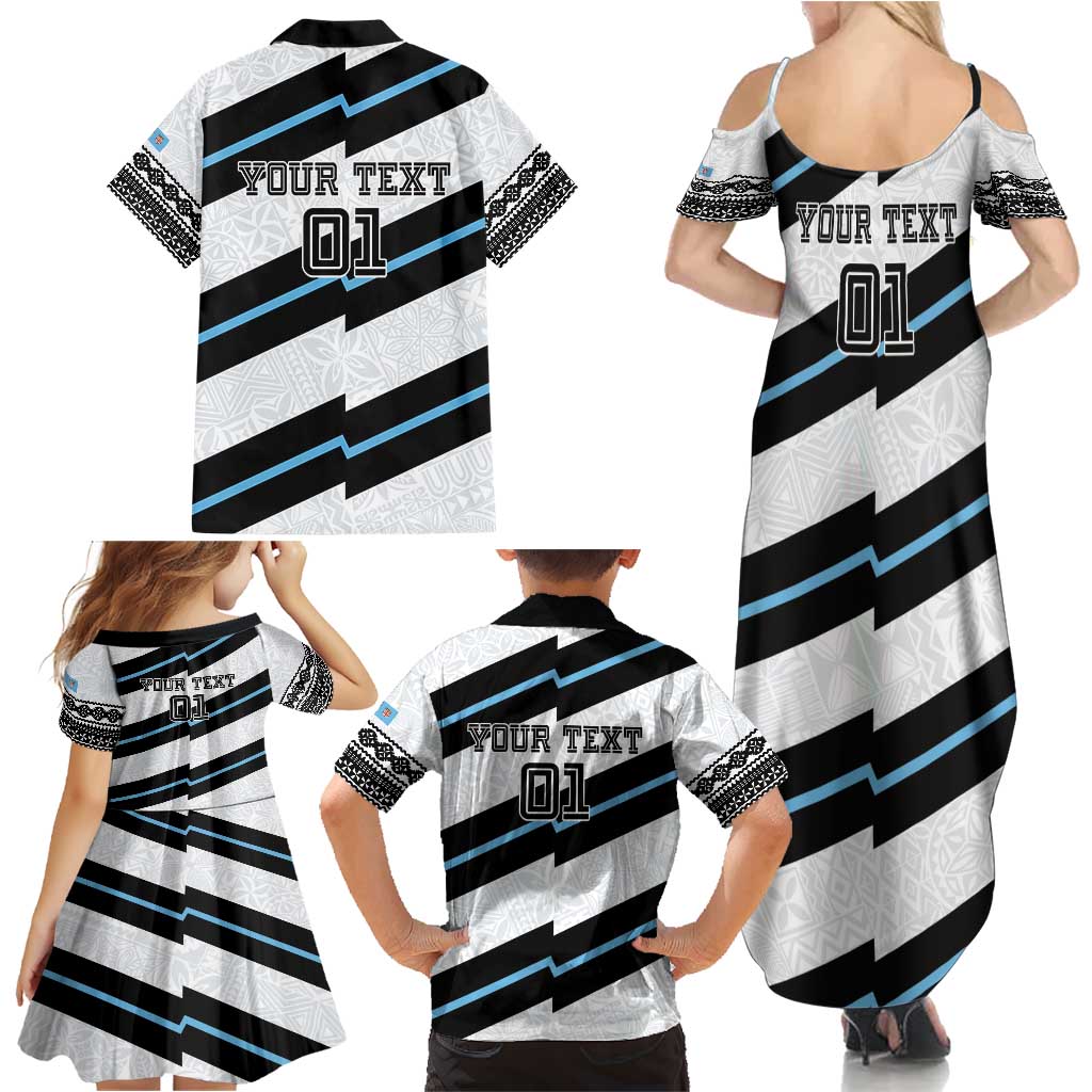 Custom Fiji 2024 Rugby Family Matching Summer Maxi Dress and Hawaiian Shirt Fijian Tapa Pattern LT01 - Polynesian Pride