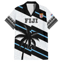Custom Fiji 2024 Rugby Family Matching Tank Maxi Dress and Hawaiian Shirt Fijian Tapa Pattern LT01 Dad's Shirt - Short Sleeve White - Polynesian Pride