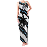 Custom Fiji 2024 Rugby Family Matching Tank Maxi Dress and Hawaiian Shirt Fijian Tapa Pattern LT01 Mom's Dress White - Polynesian Pride