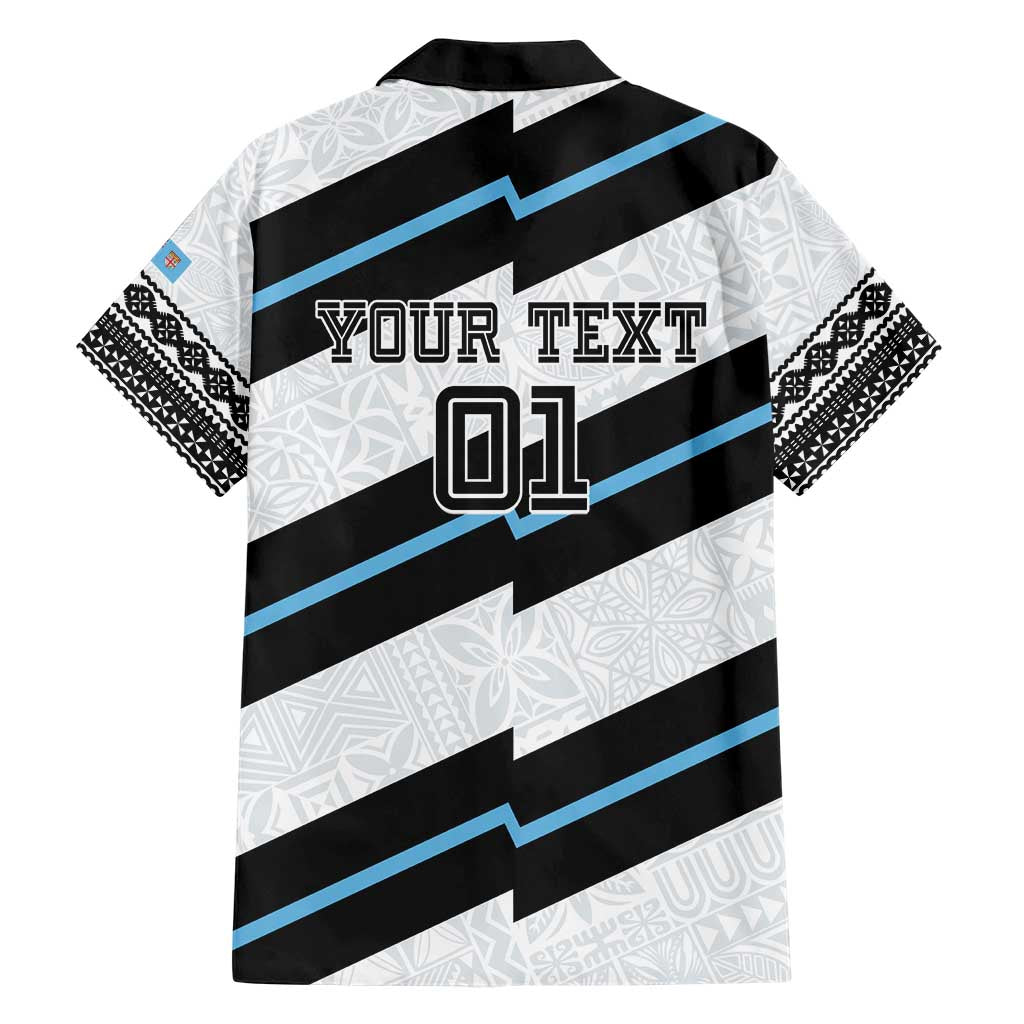 Custom Fiji 2024 Rugby Hawaiian Shirt Fijian Tapa Pattern